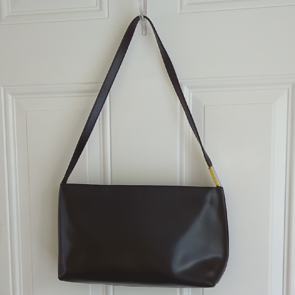 Furla Black Leather Hand Bag.